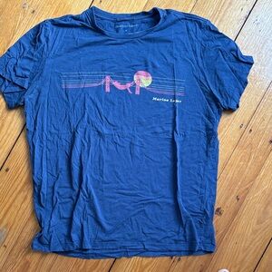 Marine Layer Navy Tee with Sunset Graphic